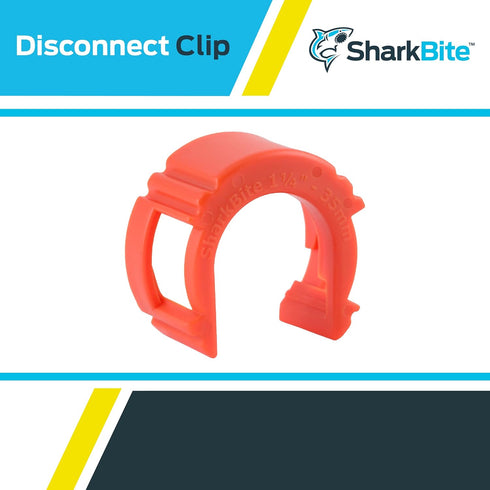 SharkBite 1-1/4 Inch Disconnect Clip for Push to Connect Brass Plumbing Fittings, Model UXLDC35