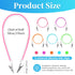 5 Pack Multicolor Silicone Bib Clips with Metal Clamps Dental Napkin Holder for Adults and Kids, Flexible Neck Apron
