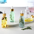 AOZITA 4 Set of 2 oz Clear Dropper Bottles (60ml) with 1 Funnel & 4 Labels - Glass Tincture Bottles for Essential Oils