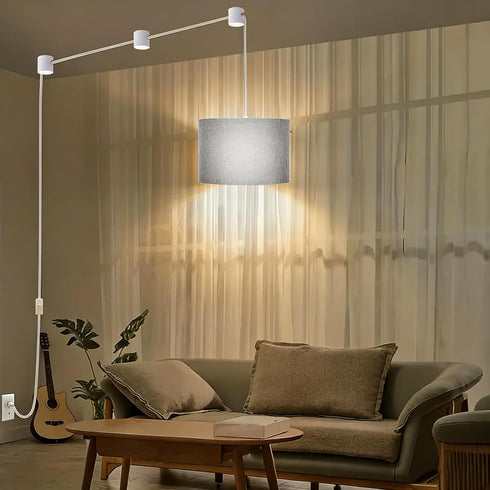 XINGZHI Bulb 15ft Plug in Hanging Lamp with RGB Smart Plug-in Cord Pendant Light with Cord Fixture Pendant Lights