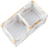 MyGift Shabby White Washed Solid Wood Sticky Note Holder, Office Desktop Storage Caddy for Memo Pads and Pens