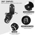 1.5" 2 PATIKIL Side Mount Casters, Pcs L-Shaped Plate Swivel Wheel Bearing Rolling Caster for Furniture Workbench Cart
