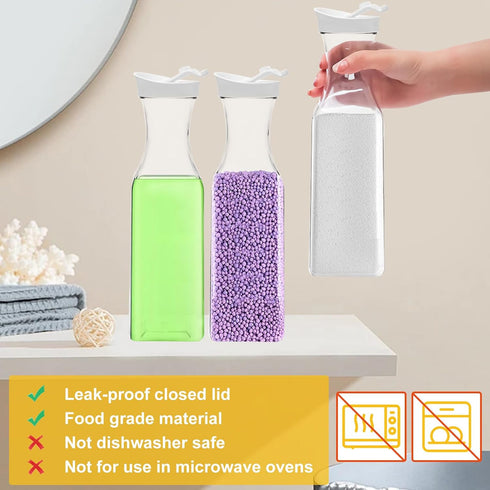 Dispenser,50oz Storage,3 Pack Laundry Detergent Powder Laundry Detergent Container,Fabric Softener Dispenser Laundry