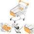 Compact Rolling Mini Shopping Cart - Versatile Office Organizer