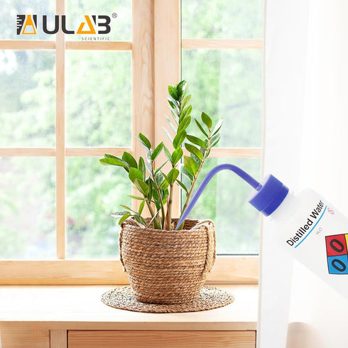ULAB Scientific Wash Bottle Set, 500ml Self-Venting Safety Wash Bottles of Distilled Water and Ethyl Alcohol