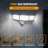 75W 8000 3 5000K IP65 LUTEC Lumen Floods Light Outdoor, Switch Controlled LED Security Lights with Adjustable Heads