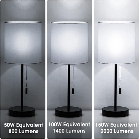 Briignite 3 Way LED Light Bulbs, 2 Pack, 50-100-150W Equivalent Daylight White 5000K, E26 Medium Base,