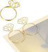 YOKIVE 20 Pcs Paper Clips, Diamond Ring Shape, Keep Desk Neat, Great for Art, Home, Daily Use, Gold