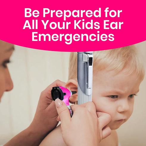 Zyrev ZetaLife Otoscope - Ear Scope with Light, Pocket Size Ear-Infection Detector (Pink Color)