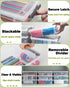 6 Pack Extra Large Pencil Box with Removable Divider, Thickened Pencil Case Bulk, Clear Crayon Marker Organizer