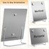 Magnetic Bulletin Board with Stand – Small Dry Erase Memo Board – Tabletop Metal Easel for Magnet Display