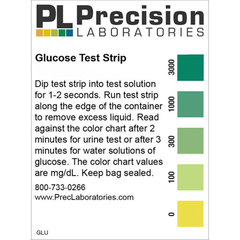 100 Eisco Labs - Scientific Glucose Test Strips - Educational Glucose Test Strips - Essential Tools for Food Science