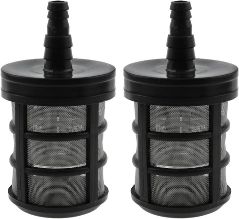 Stainless Steel Encryption Filters, Double-Layer Garden Hose Strainer with 3/8", 1/2" Barb Connection, 2 Packs