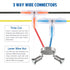 Brightfour T Tap Connectors for AWG 28-12, 40 Pack Lever Wire Connectors, Push-in 3 Way T Connectors with 10 Mount Bases