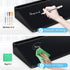Glass Desk Whiteboard, Small Dry Erase Board with Storage Drawer, Desktop Organizer for Office Accessories, School