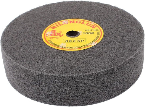 uxcell 8" Dia 2" Thick 5P 180 Grit Nylon Fiber Wheel, Abrasive Polishing Buffing Disc, Black