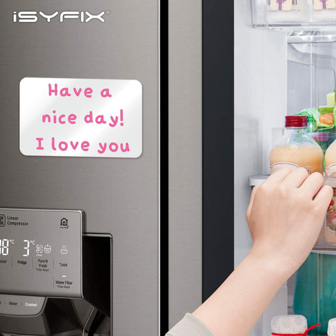 iSYFIX Magnetic Dry Erase Whiteboard Notes, 5.5 x 3.5 inch, 6 Pack, Rectangle Decorative Magnet Whiteboard for Kitchen,