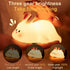 Beszeith Dimmable Big Face Rabbit Silicone Night Light for Kids,Cute Animal Lamp, Easter Rabbit,Gifts Light up Bunny
