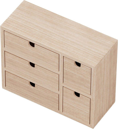 brightmaison BGT Capri Desk Organizer - Small Wooden Box for Office Supplies, Sewing Kit & Jewelry Box, Unfinished Wood