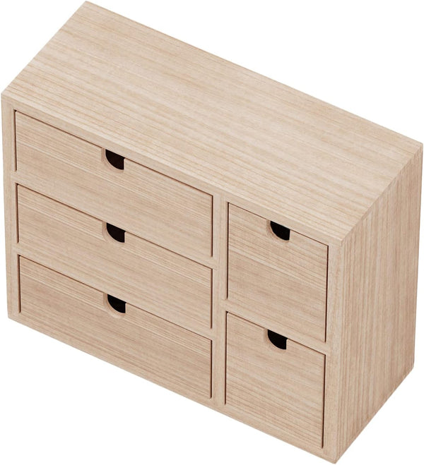 brightmaison BGT Capri Desk Organizer - Small Wooden Box for Office Supplies, Sewing Kit & Jewelry Box, Unfinished Wood