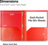 Dunwell Plastic 2-Pocket Folders with 3 Prongs, 2 Pack, Red, Durable Acid-Free Document Holder