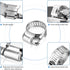 Hose Clamps, 304 Stainless Steel, 10 pcs Pack, SAE 28 Worm Gear Clamps, 1-5/16 Inch-2-1/4 Inch (33-57mm)