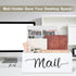Desk Mail Organizer, Wood Countertop Storage Box with 3 Slots, Envelop Holder for Home Office (White-3 Slot)