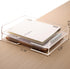 SANRUI Desk Organizer Tray, 2 Tier Acrylic Paper Organizer, Clear Letter Tray, Stackable Paper Sorter for Office Home