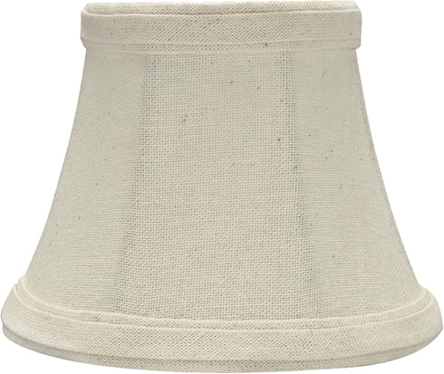 Aspen Creative 30004, 3" 5" 4" Set 1 Bell Clip-On Chandelier Lamp Shade, Off-White, Top X Bottom X Slant Height