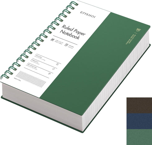 EMSHOI B5 Spiral Notebook, College Ruled Lined Journal, Large 7.48" X 10.15", 300 Pages, Waterproof Hardcover