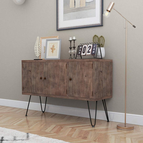10 inch, 3/8" 4 Genius Iron Hairpin Furniture Legs Solid Metal Steel Firm Welding Home DIY for Couch Dresser Cabinet