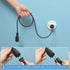 3 Outlet Light Socket Adapter, Convert E26/E27 Bulb Socket to 3 Prong Outlet with Extension Cord (Black, 2 Pcs)