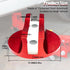 HYICO 2.85" Pinch (Red-1PC) Universal Aluminum Grooved Magnetic Jack Pad Thickened, fix the Magnet Pad,with Screw