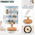 ALAZA Bedside Table Lamp for Bedroom Bee Daisy Floral Nightstand LED Light Lamps with USB Port Linen Fabric Shade Table