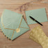 Homtable 50 Pack A7 Envelopes with 5x7 Folded Cards and Gold Stickers for Office, Wedding, Invitations