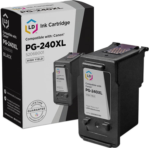 LD Remanufactured Ink Cartridge Replacement for Canon PG-240XL 5206B001, High Yield (Black)