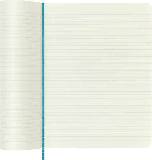Moleskine Classic Notebook - Soft Cover, XL (7.5" x 9.5"), Ruled/Lined, 192 Pages in Reef Blue