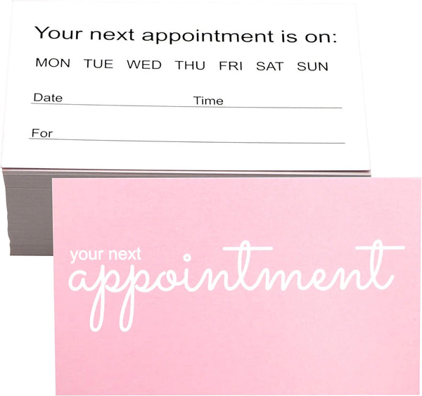 RXBC2011 Appointment Reminder Cards Pack of 100, Pink