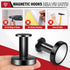 Magnetic Hooks for Cruise Cabins, Black 150Lb, Strong Hooks for Classroom, Whiteboard, Grill, Garage, Hanging - 3Pcs