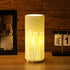 Small Modern Ceramics Bedside Table Lamp, 4.5 x 4.5 x 9.75 Inch