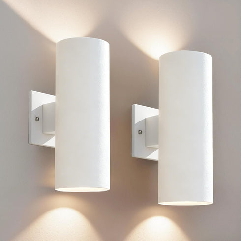Outdoor Wall Lights, 12'' Up and Down LED Cylinder Exterior Lighting Fixtures,