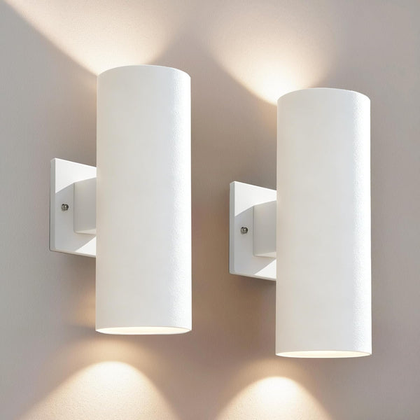 Outdoor Wall Lights, 12'' Up and Down LED Cylinder Exterior Lighting Fixtures,