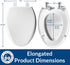 Mayfair Aurora Slow Close Toilet Seat, Easy Clean Hinges and Adjustable Perfect Fit Plastic Seat, Made in USA
