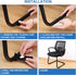 Ezprotekt 24 PCS Felt Furniture Pads with Hook and Loop Fasteners for Chair Floor Protectors, No Scratches (Black)