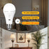 Bulbs 3 Dimmable Bulbs Rechargeable Battery Operated Light for Non-Hardwired Fixtures with Remote and Timer, Color