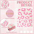 Eersida 15 Pcs Pink File Folders, Decorative with 1/3 Cut Tabs, Letter Size, Cardstock Leopard Print Organizer for