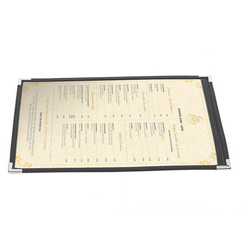 30Pcs 8.5 11 Inch 2 Menu Covers, x Single Page View Transparent Restaurant Menu Holders Double Stitched Recipe Covers