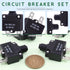 Keadic 40 Pcs Push Button Circuit Breaker Assorted Set, 5/10/15/20/30A, AC125-250V, 32VDC