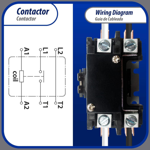 Appli Parts APAC-1S40240 Heavy Duty 1 Pole Shunt Contactor 40 Amp 240 Volt Coil for AC Compressor