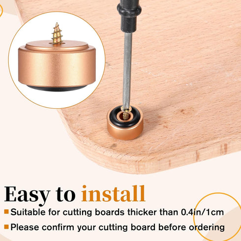 Jxiwfvl 4 0.8 0.43 Inch PCS Cutting Board Metal Feet Non Slip, X Board Feet Legs Butcher Block with Screws and Rubber